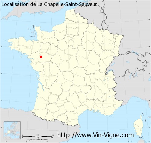 Carte  de La Chapelle-Saint-Sauveur